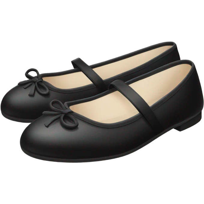 Black Chanel ballet flats emoji