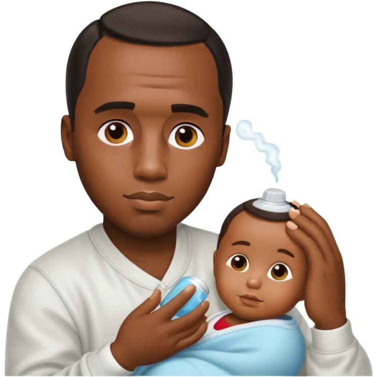 P Diddy relaxing with baby oil, Ohio background emoji