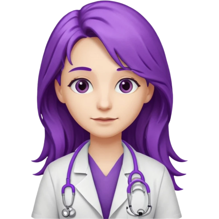 purple long haired doctor emoji