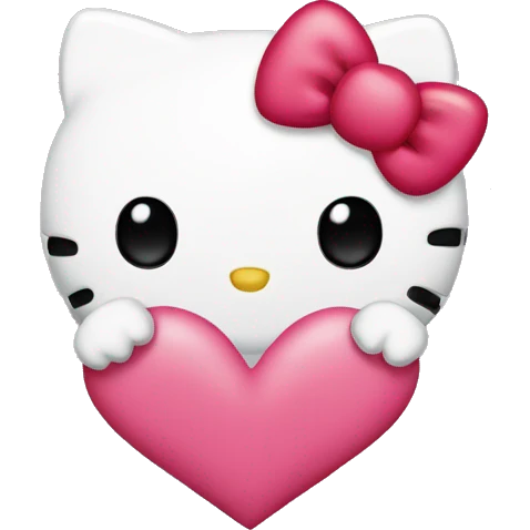hello kitty heart emoji