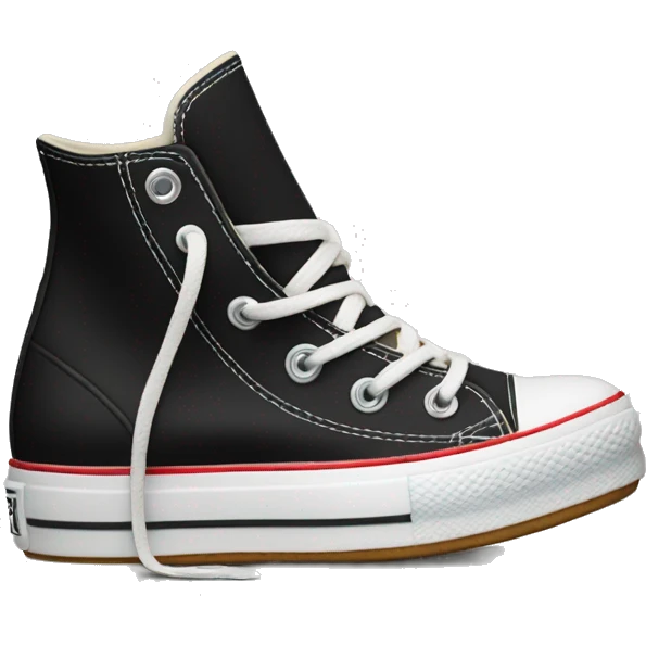 Black platform converse platform shoes emoji