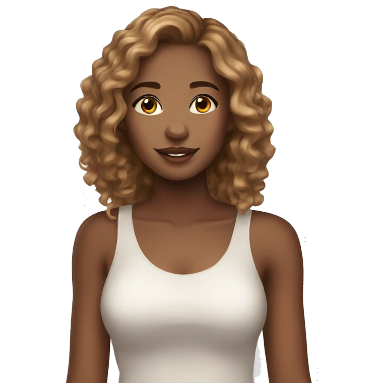 stunning girl light brown hair emoji