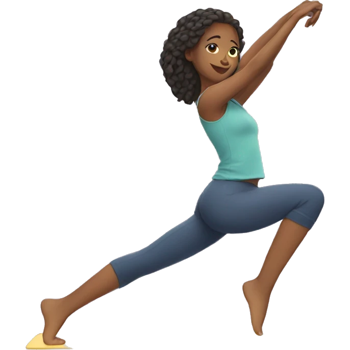 Girl is stretching  emoji