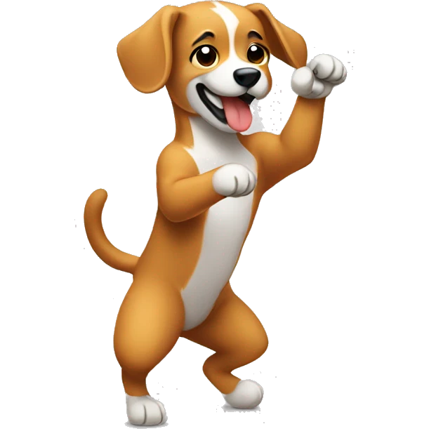Cachorro dancando emoji