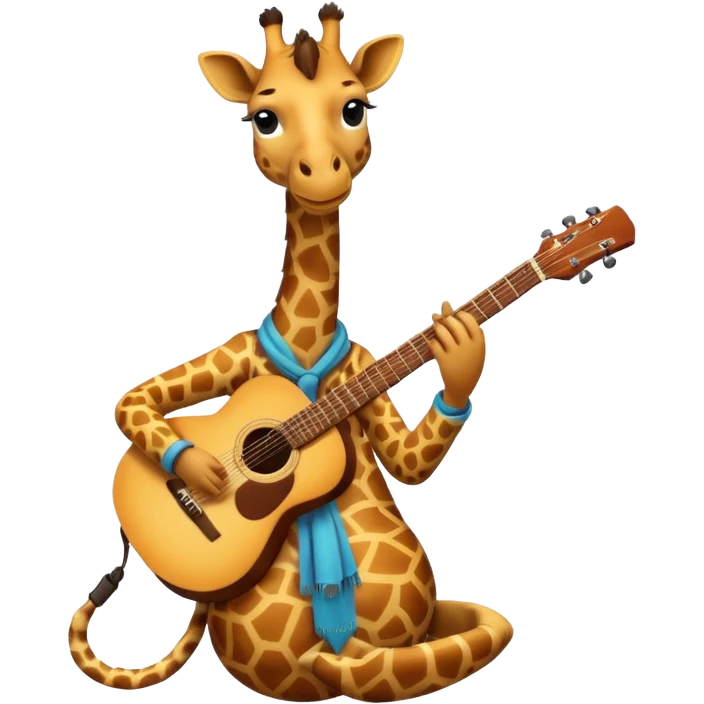 une giraffe musicienne emoji