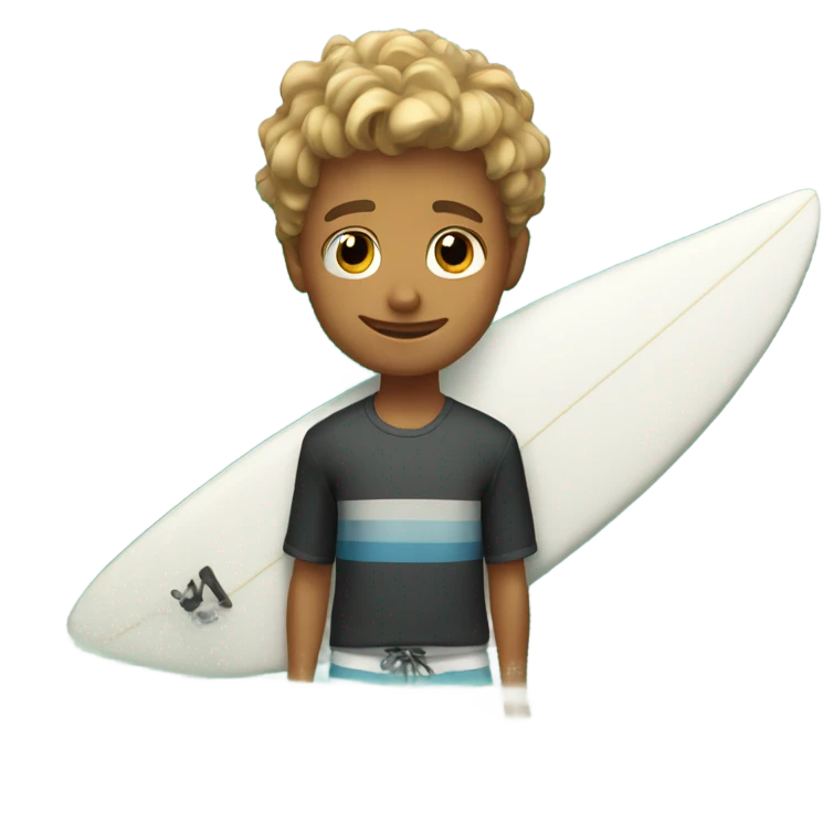 Handsome surf boy emoji