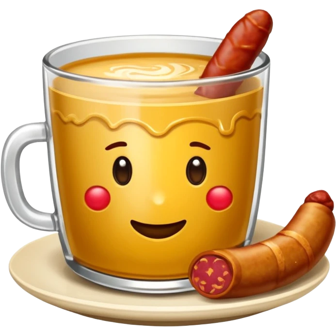 un pan cortado al medio y un chorizo entre los dos panes emoji