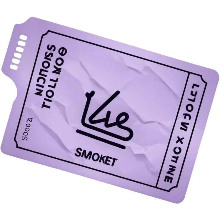 Pale Purple 1 Signed ticket  emoji