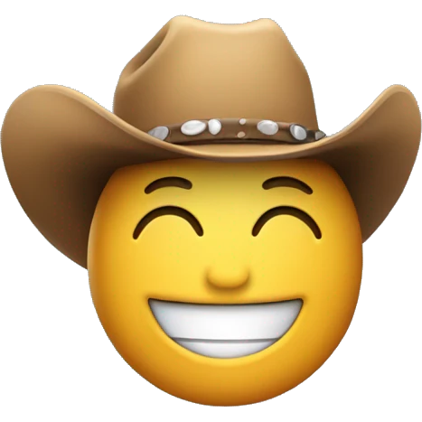 Laughingemoji wit cowboy hat emoji