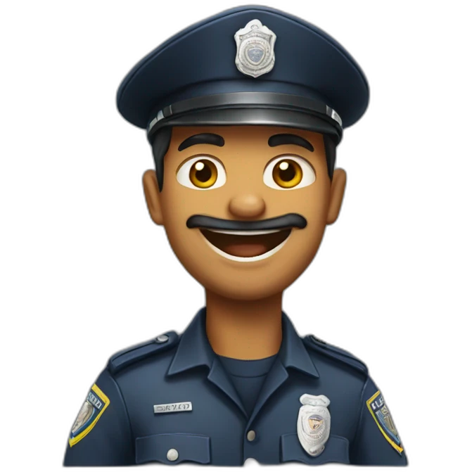 Laughing indian police emoji
