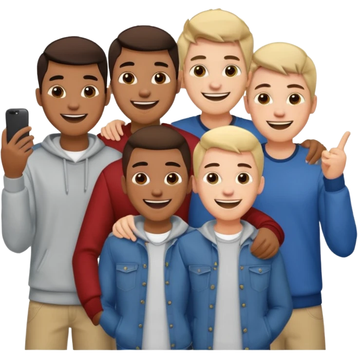 boyband with 5 member emoji