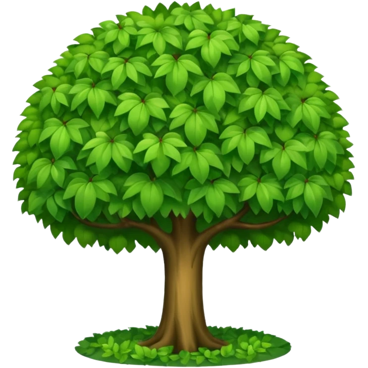 broad leafy tree rounded canopy emoji