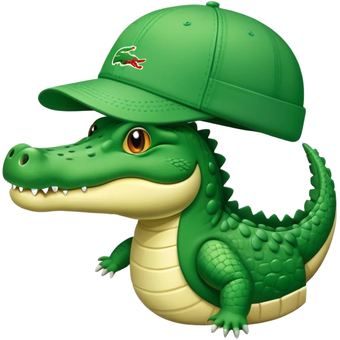 Un crocodile avec une casquette Lacoste  emoji