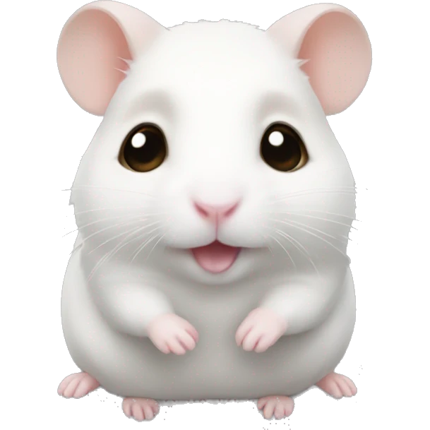 Little white girl hamster  emoji