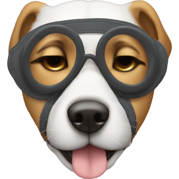 dog with sleep mask on eyes emoji