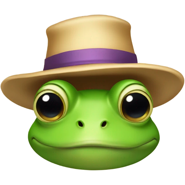 frog with a hat emoji