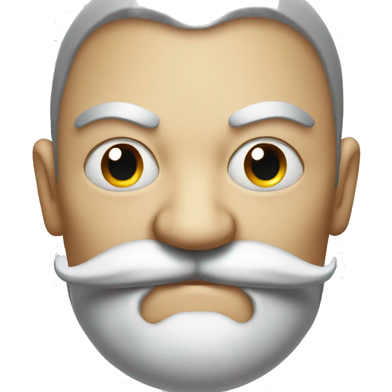 face with mustache with evil look emoji