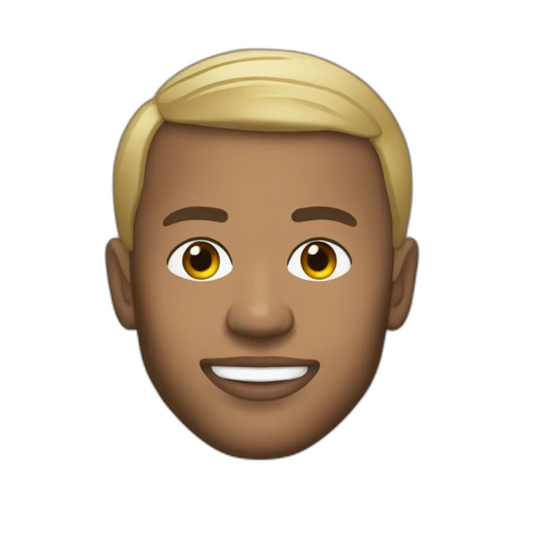 Macron embrasse kylian Mbapé emoji