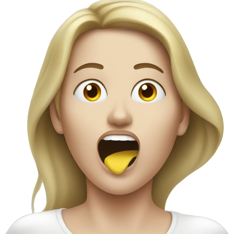 Woman lying on the ground. Ghost escaping through her mouth.  emoji