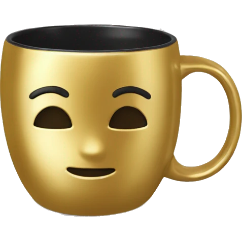 vintage Metallic Gold Coffee Mug emoji