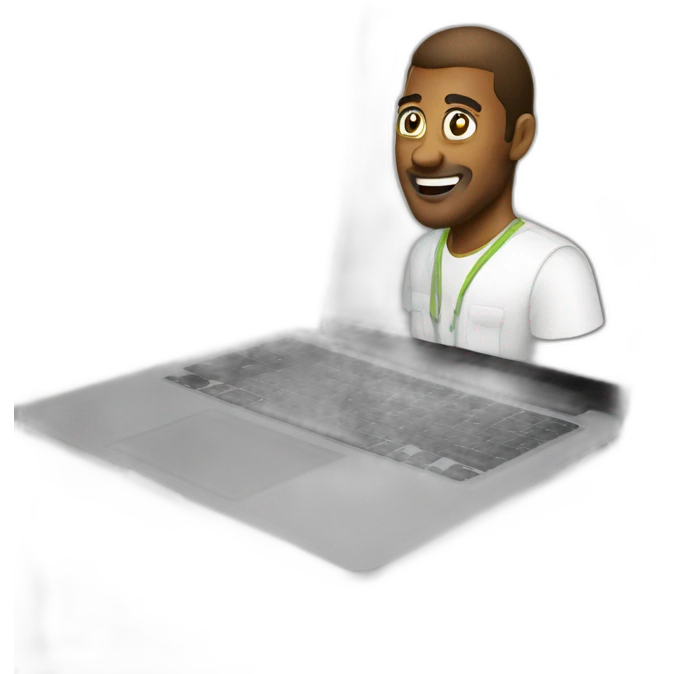 Me work on MacBook emoji