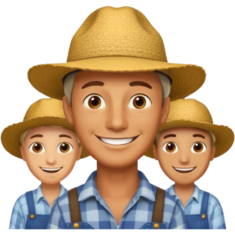 Man in a  with  farmers emoji