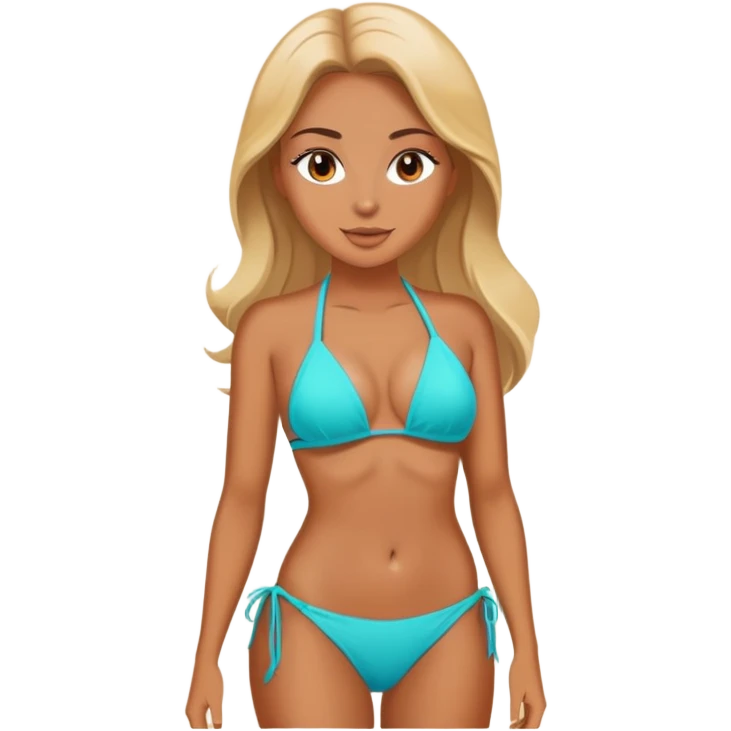 Beutiful woman in bikini  emoji