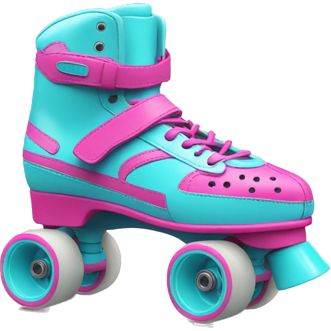 roller skate PINK AND CYAN emoji