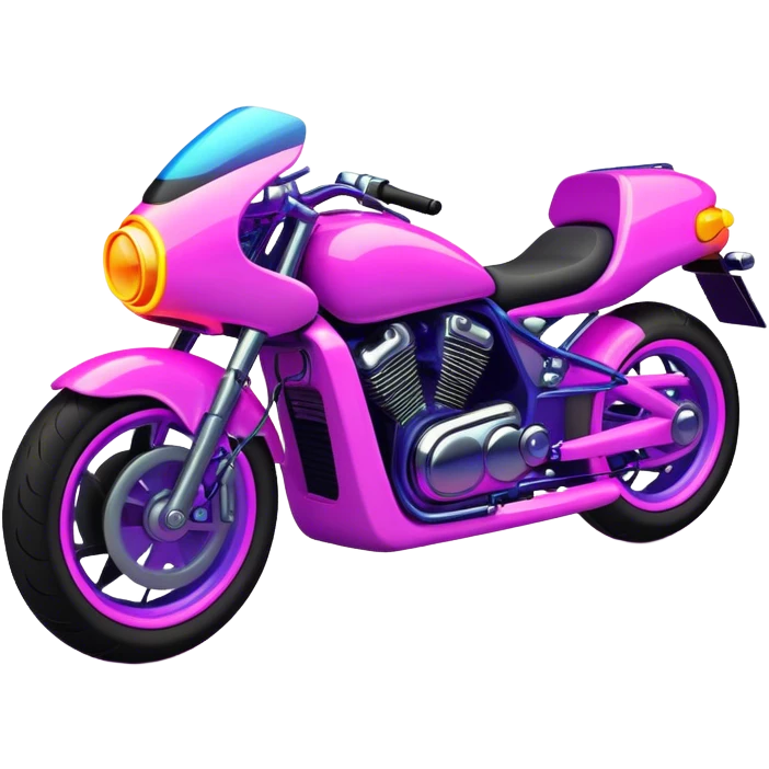 Neon motorcycle emoji