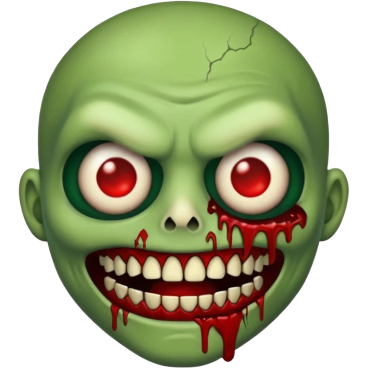 Zombie emoji with black grills  emoji