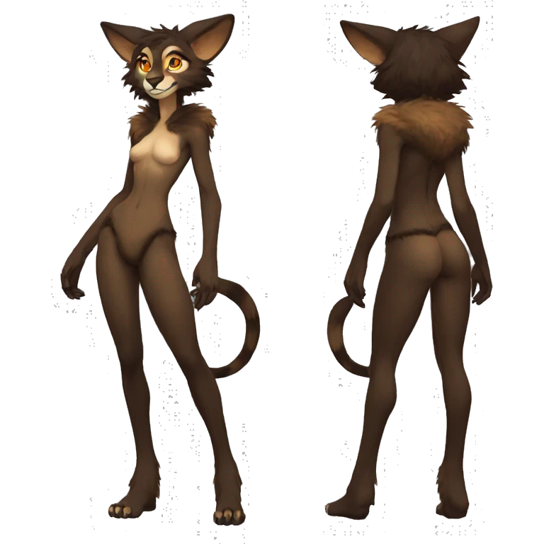 Anthro Modern Vernid Fur-Sona LiLaiRa full body emoji