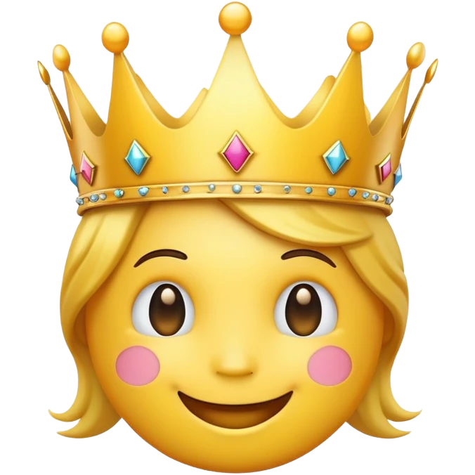 Yellow emoji with a majestic look￼ emoji