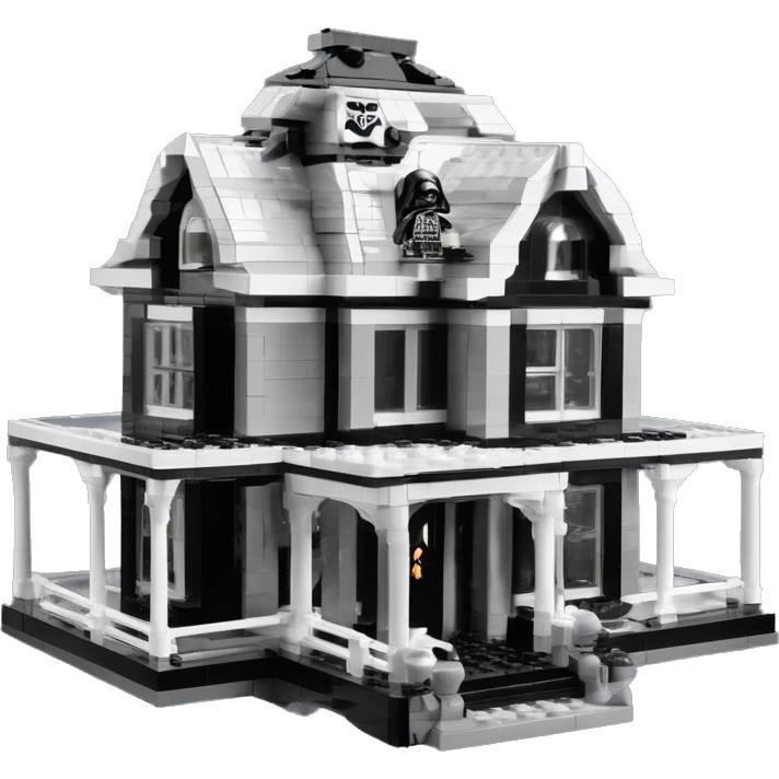Lego Darth Vader’s and Barbie’s seriously dusty disturbing disgusting ghostly haunted horror dream mansion  emoji