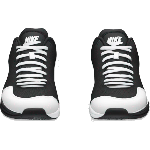 Black and white gym sneakers nike emoji