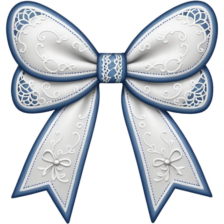 white lace bow emoji