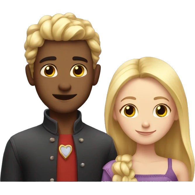 Love magic between a guy and a blond girl  emoji