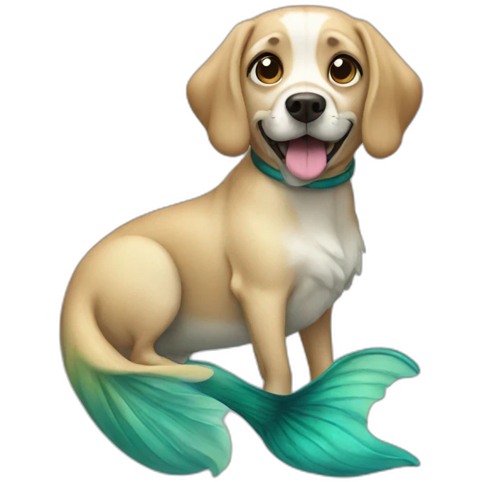 Dog-mermaid emoji