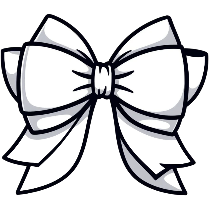 Eine Schleife mit Glamour oben emoji