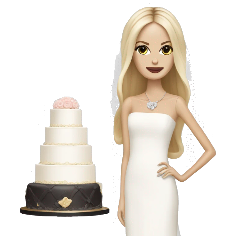 rachel zoe with a wedding cake emoji