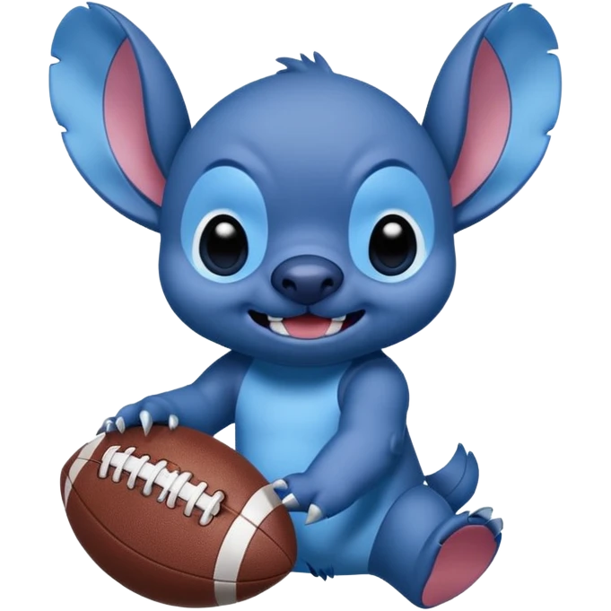 Stitch from Lilo and stitch play football  emoji