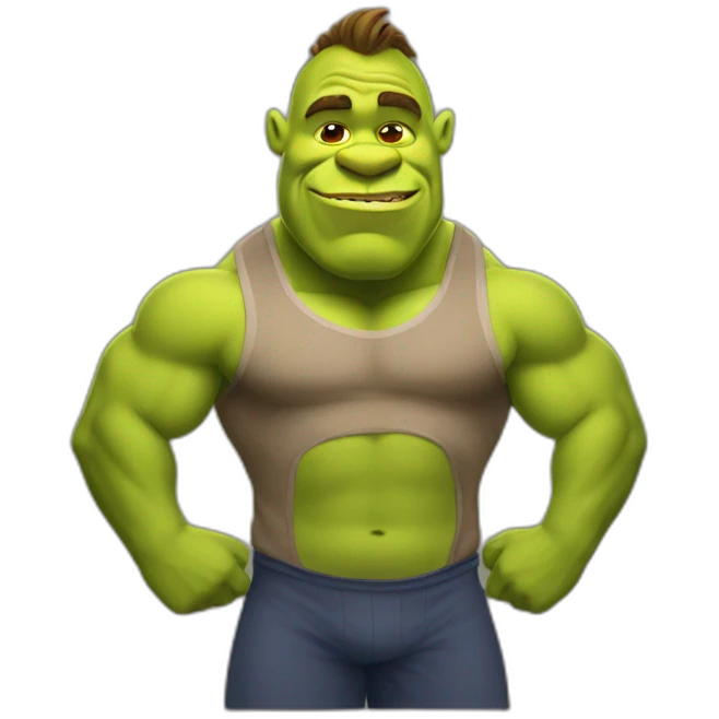 shrek bodybuilder emoji
