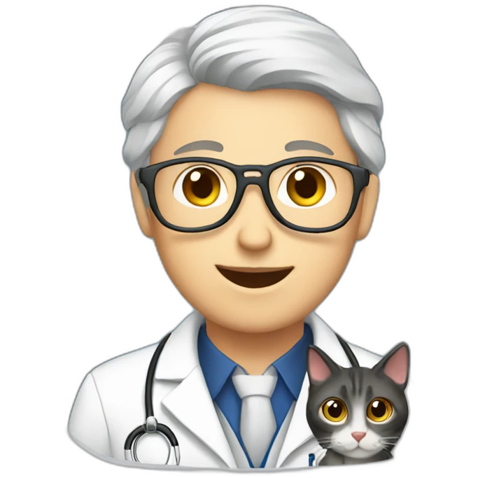 White Doctor with cats in airplane emoji