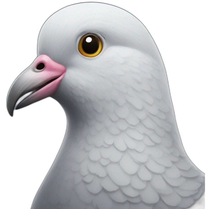 Bearded pigeon emoji