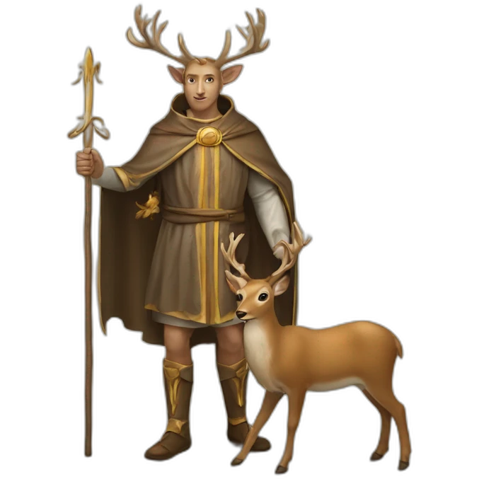 saint hubertus and his deer emoji