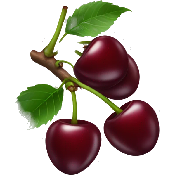 Burgundy cherries emoji