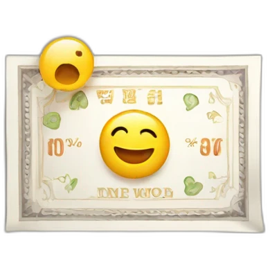 Lucky draw coupon emoji