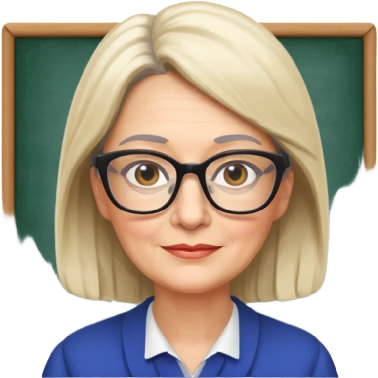 Catherine is 53 years old, she live with her husband and she is a literature teacher emoji