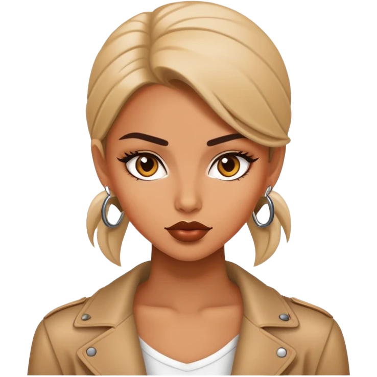fashionable girl with attitude posing emoji