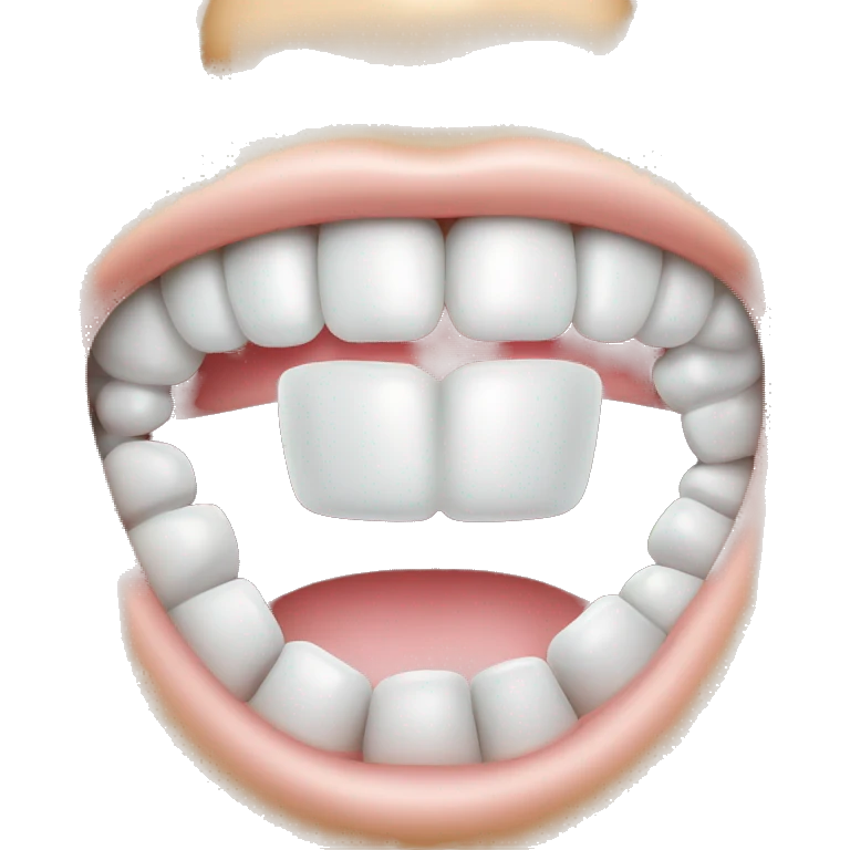human mouth with white chewing gum emoji