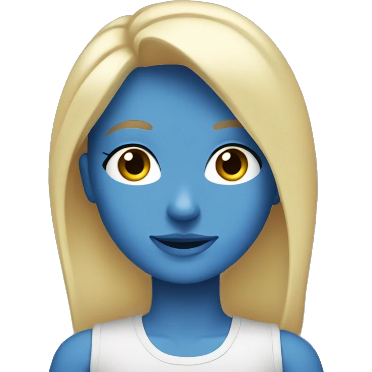 blue eyes blond wearing tank top emoji